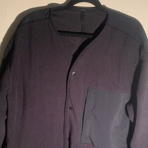 Men's Black Fleece Cardigan